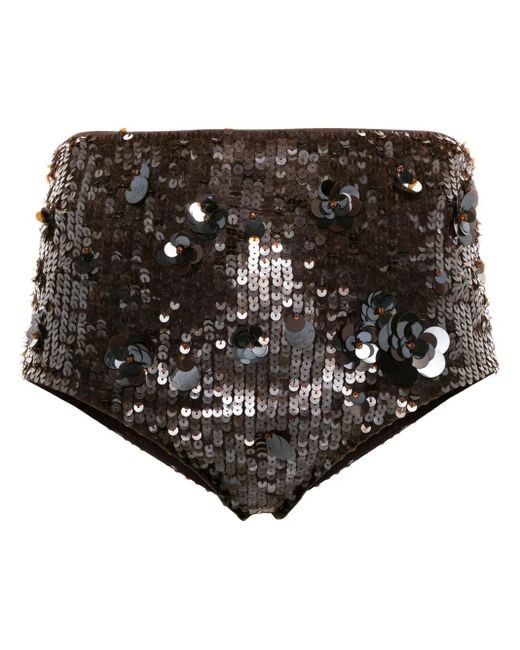 P.A.R.O.S.H. Black Glow Mini Shorts