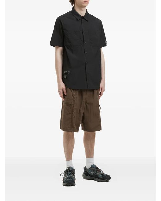 Alpha Industries Brown Logo-Patch Bermuda Shorts for men