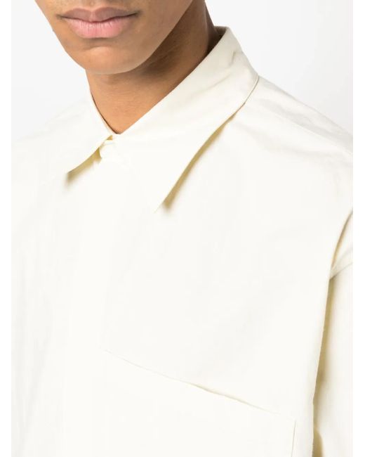 Jil Sander White Patch-Pocket Cotton Shirt for men