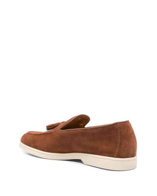Doucal's Brown Leather Loafers for men