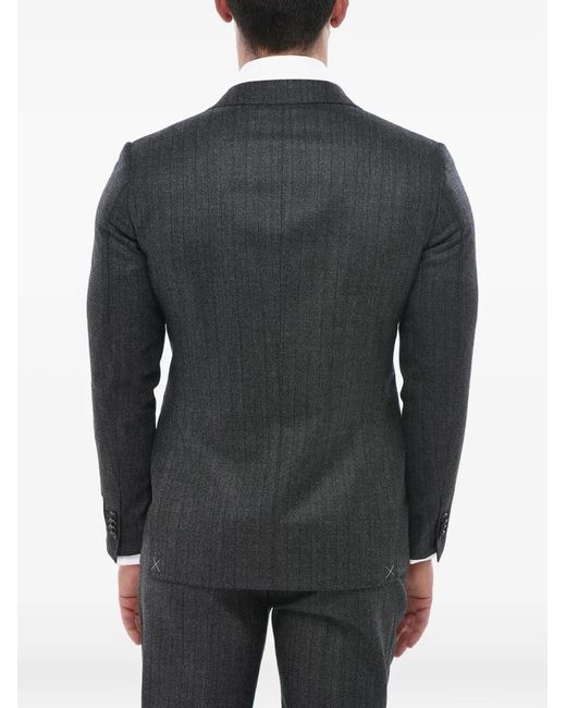 Corneliani Gray Virgin Wool Herringbone Suit for men