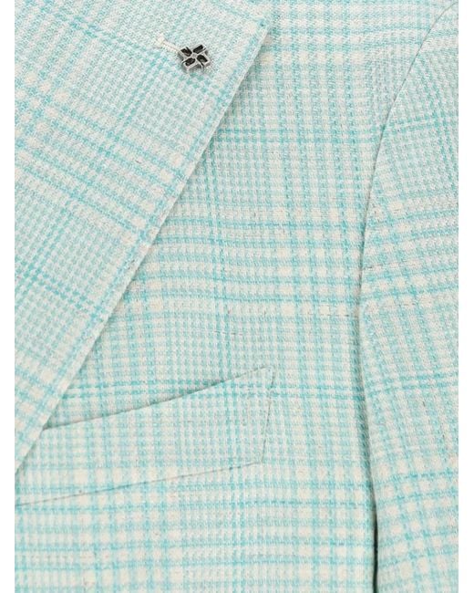 Tagliatore Green Checked Blazer for men