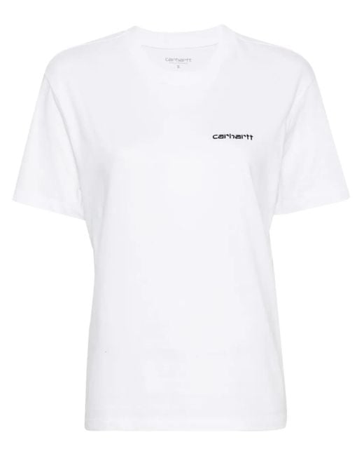 Carhartt White Logo-Detail Short-Sleeve T-Shirt