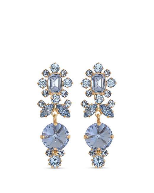 Jennifer Behr Blue Albertina Crystal-Embellished Earrings
