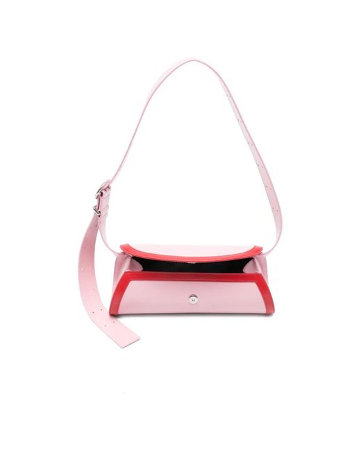 Jil Sander Pink Cannolo Bicolour Shoulder Bag