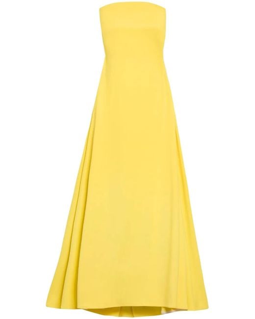 Jacquemus Strapless Avondjurk in het Yellow
