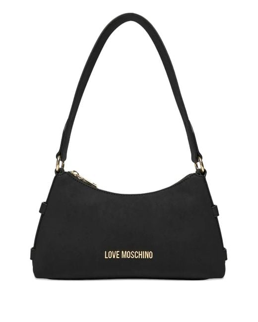 Sac Porté Épaule À Plaque Logo Love Moschino en coloris Black