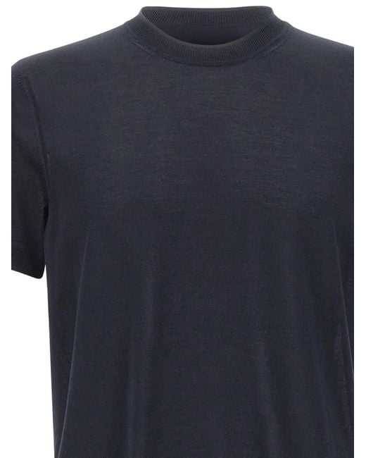 Boss Blue Pull En Soie Nottano À Manches Courtes for men