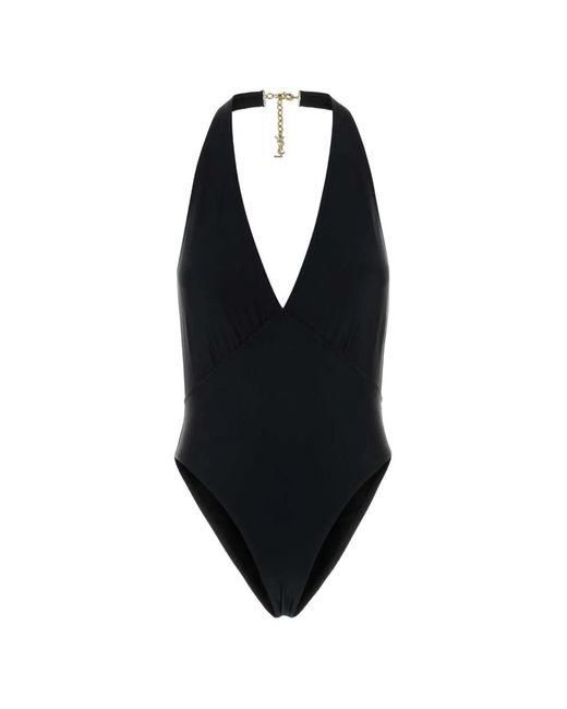 Saint Laurent Blue Halterneck Swimsuit