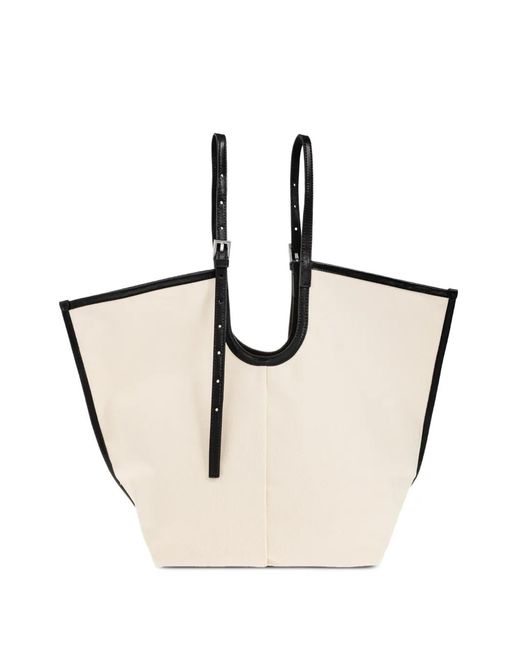 AllSaints Natural Ara Buckled-Strap Tote Bag