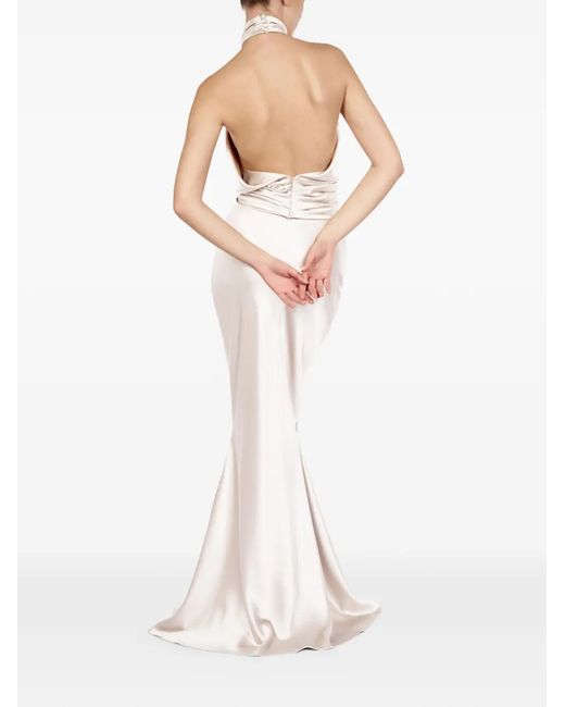 ALEXIA & ANTONIA White Draped Blouse