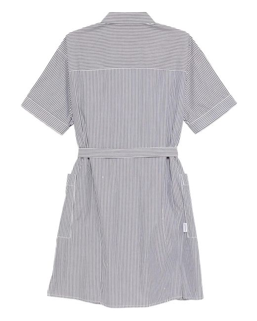 Chocoolate Gray Striped-Print Dress