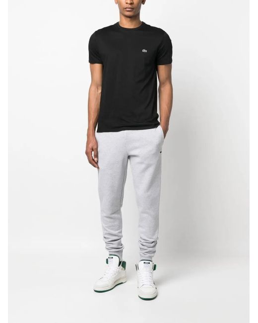 Lacoste Gray Logo-Patch Track Pants for men