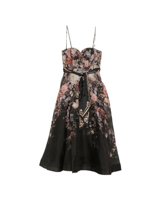 Zimmermann White Valiant Corset Midi Dress