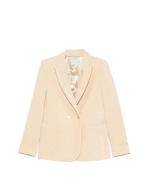 Forte_forte Natural Double-Breasted Velvet Blazer