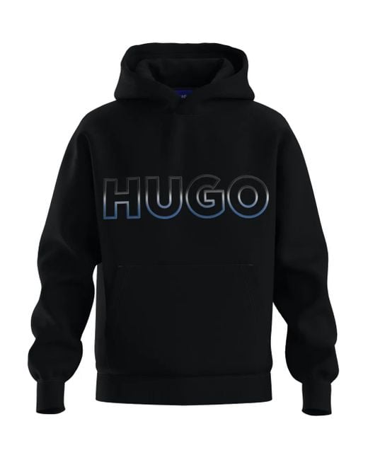 HUGO Hoodie Met Logodetail in het Blue voor heren