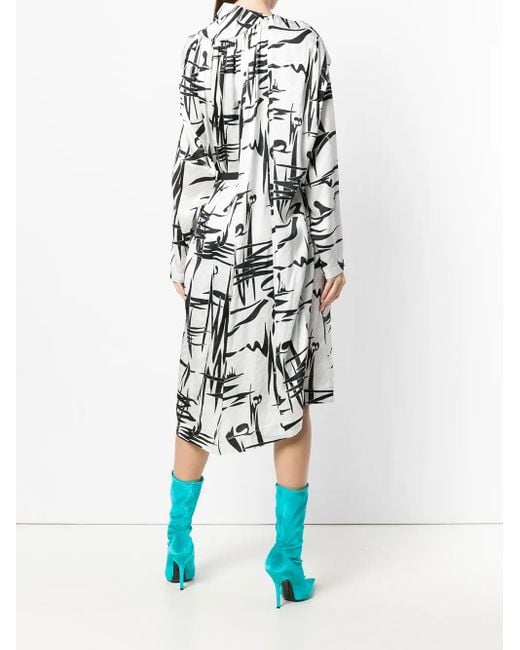 Balenciaga White Silk Dress