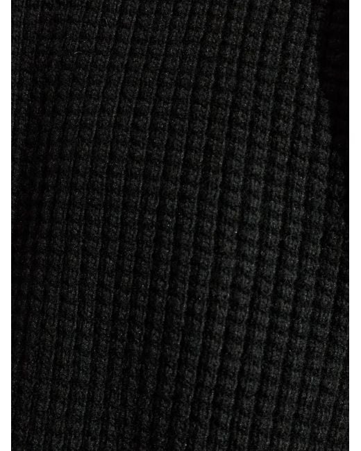 Fear Of God Black Hooded Waffle Hoodie for men