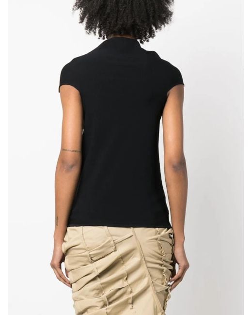 Quira カウルネック ニットトップ Black