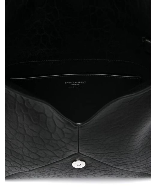 Saint Laurent Black Cassandra Leather Shoulder Bag