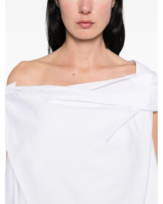 Niccolò Pasqualetti White Draped Asymmetric Top