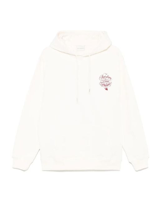 メンズ Drole de Monsieur Vignes スローガン パーカー White