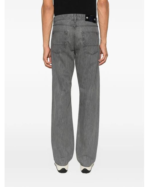 Stone Island Gray J100005 Light Bull Denim-Tc Straight-Leg Jeans for men