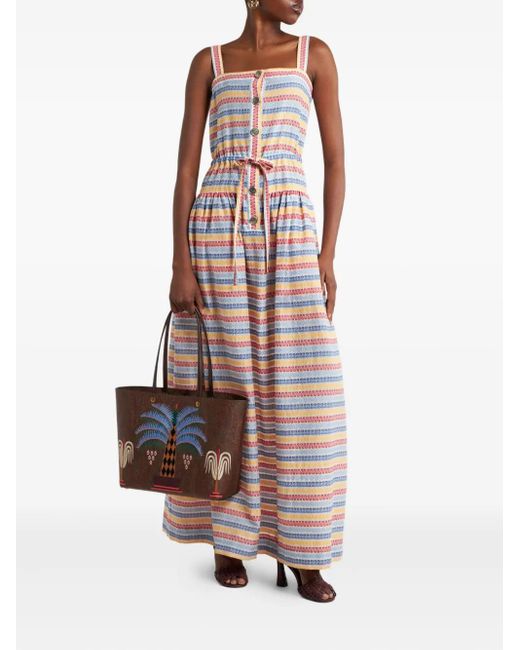 Etro White Striped Dress