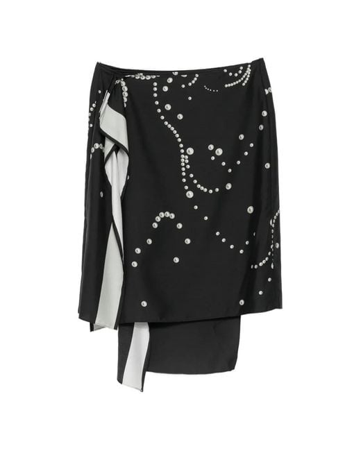 JNBY Black Pearl-Print Wrap Skirt