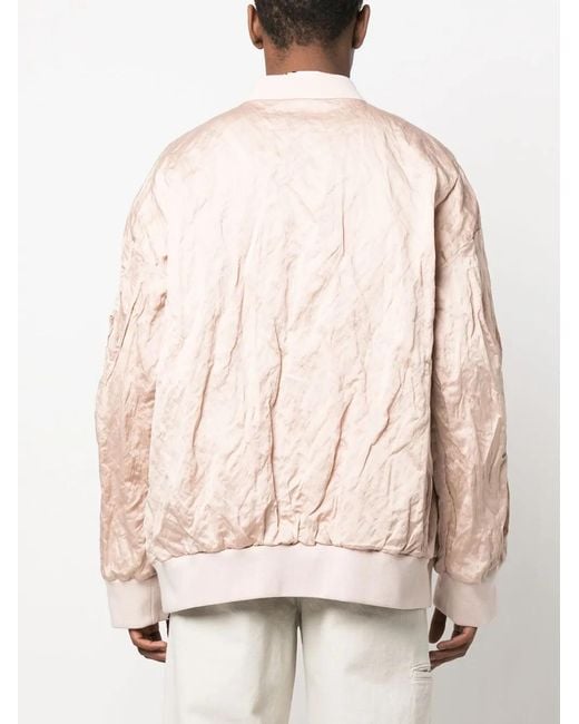 DSquared² Pink Crinkled-Effect Cotton Jacket for men