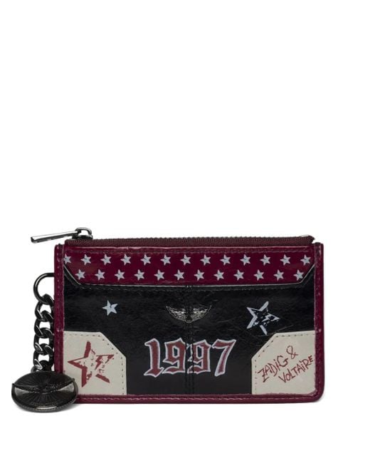 Portafoglio Sunny Card Punk di Zadig & Voltaire in Purple