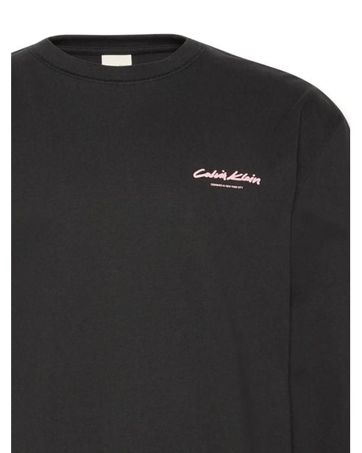 Calvin Klein Black Long-Sleeved T-Shirt for men