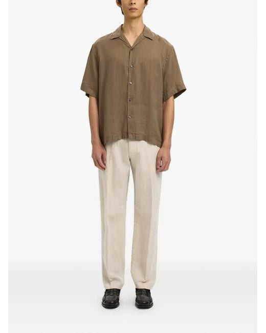 SELECTED Natural Drawstring Trousers for men