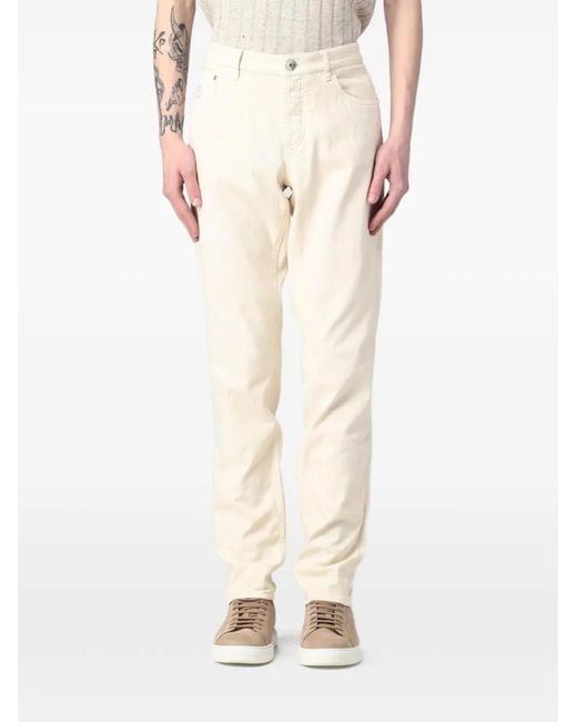 Brunello Cucinelli Natural Slim-Fit Jeans for men