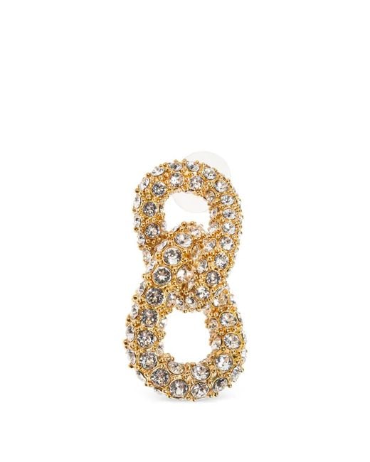 Isabel Marant Metallic Crystal-Embellished Chain-Link Earrings