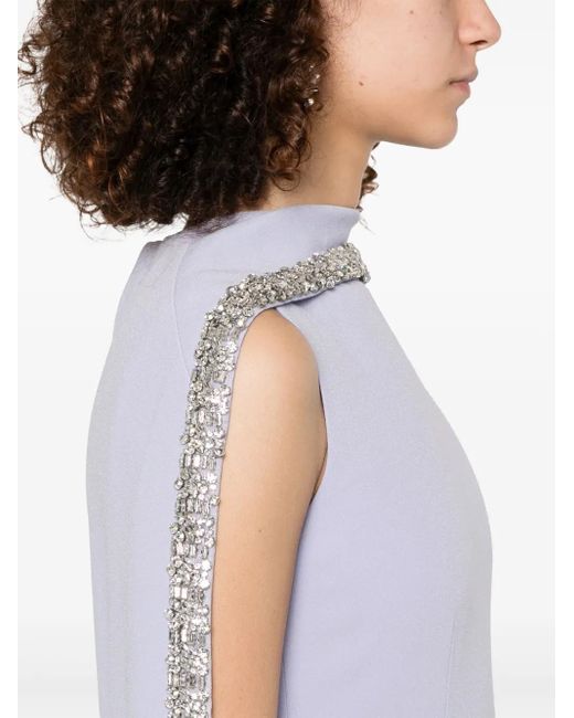 Roland Mouret デコラティブ ケープドレス White