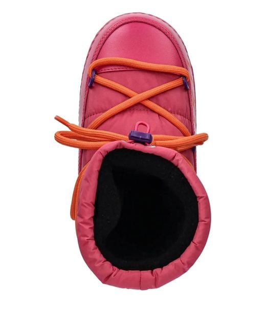 Inuikii Pink Padded Lace-Up Boots