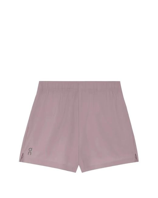 On Shoes Purple Logo-Print Elasticated Shorts