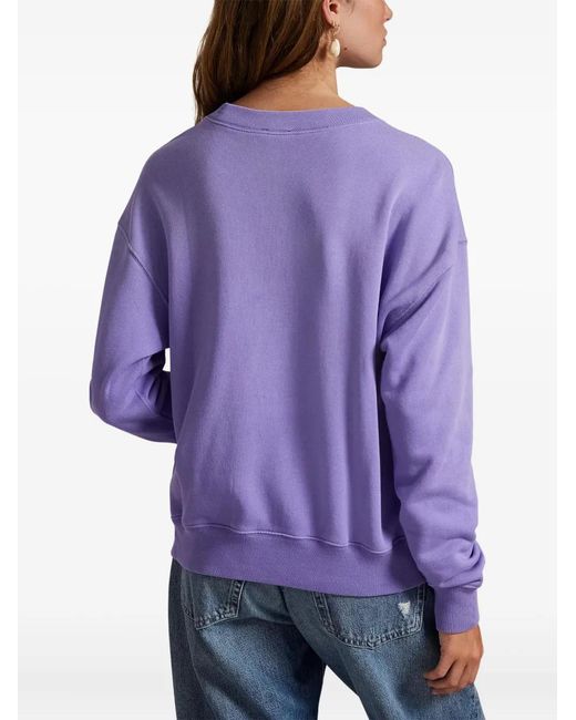 Polo Ralph Lauren Purple Long-Sleeve Crew-Neck Sweatshirt