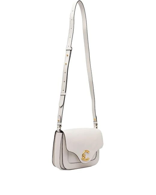 Coccinelle C-me レザーショルダーバッグ S White