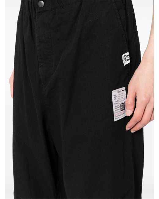 Maison Mihara Yasuhiro Black Pleated Wide-leg Trousers for men