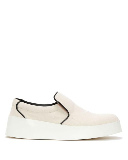 J.W. Anderson White Slip-on Leather Sneakers for men