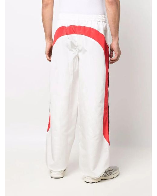 Pantalones de chándal con rayas laterales MARINE SERRE de hombre de color White