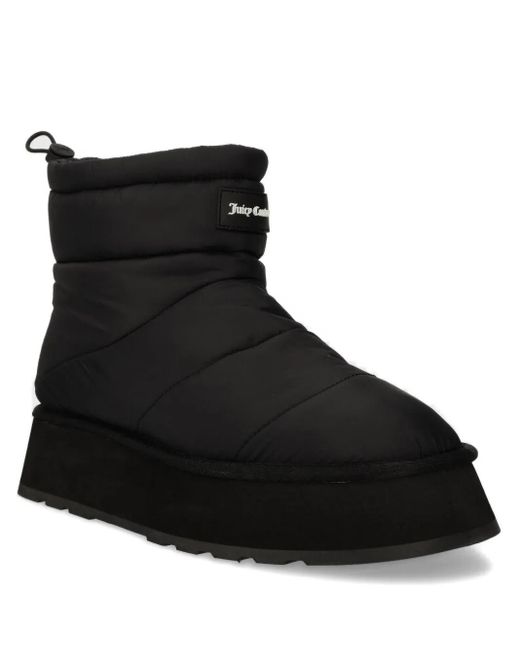 Juicy Couture Black 50Mm Quilted Platform Ankle Boots