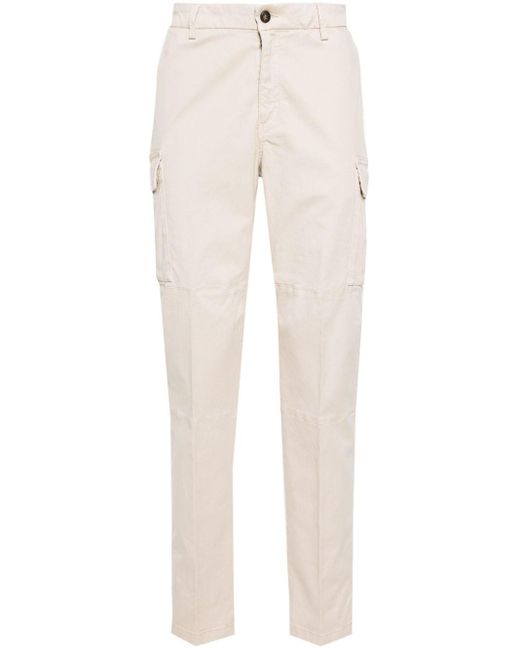 Eleventy Natural Mid-rise Cargo Trousers for men