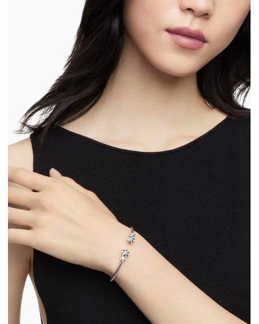 David Yurman White Sterling Starbust Diamond Bracelet (3.5Mm)