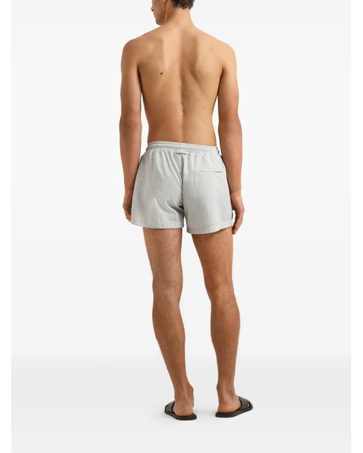 Orlebar Brown White Jack Seersucker Stripe Swim Shorts for men