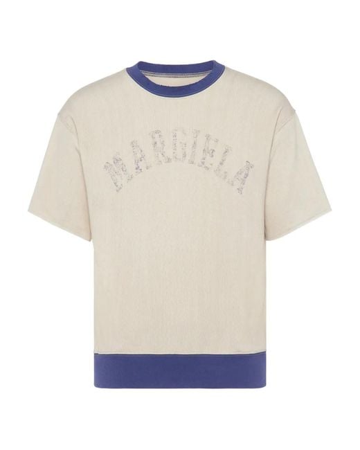 Maison Margiela White Cotton Varsity T-Shirt for men