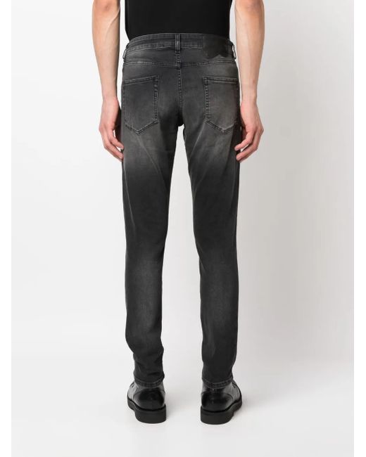Salvatore Santoro Gray Faded Skinny Jeans for men