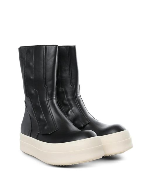 Rick Owens Black Platform Zip Sneakers for men